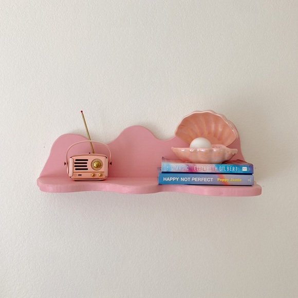 wavy squiggly floating shelf - pink 💖 - Picture 5 of 5